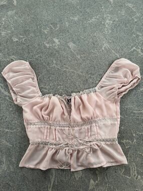 Beverly and Beck Peplum Blouse CottagecoreCoquette Whimsy Fairycore